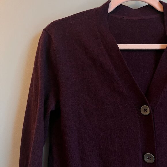 Women's Purple Cardigan Sweater - Picture 4 of 4